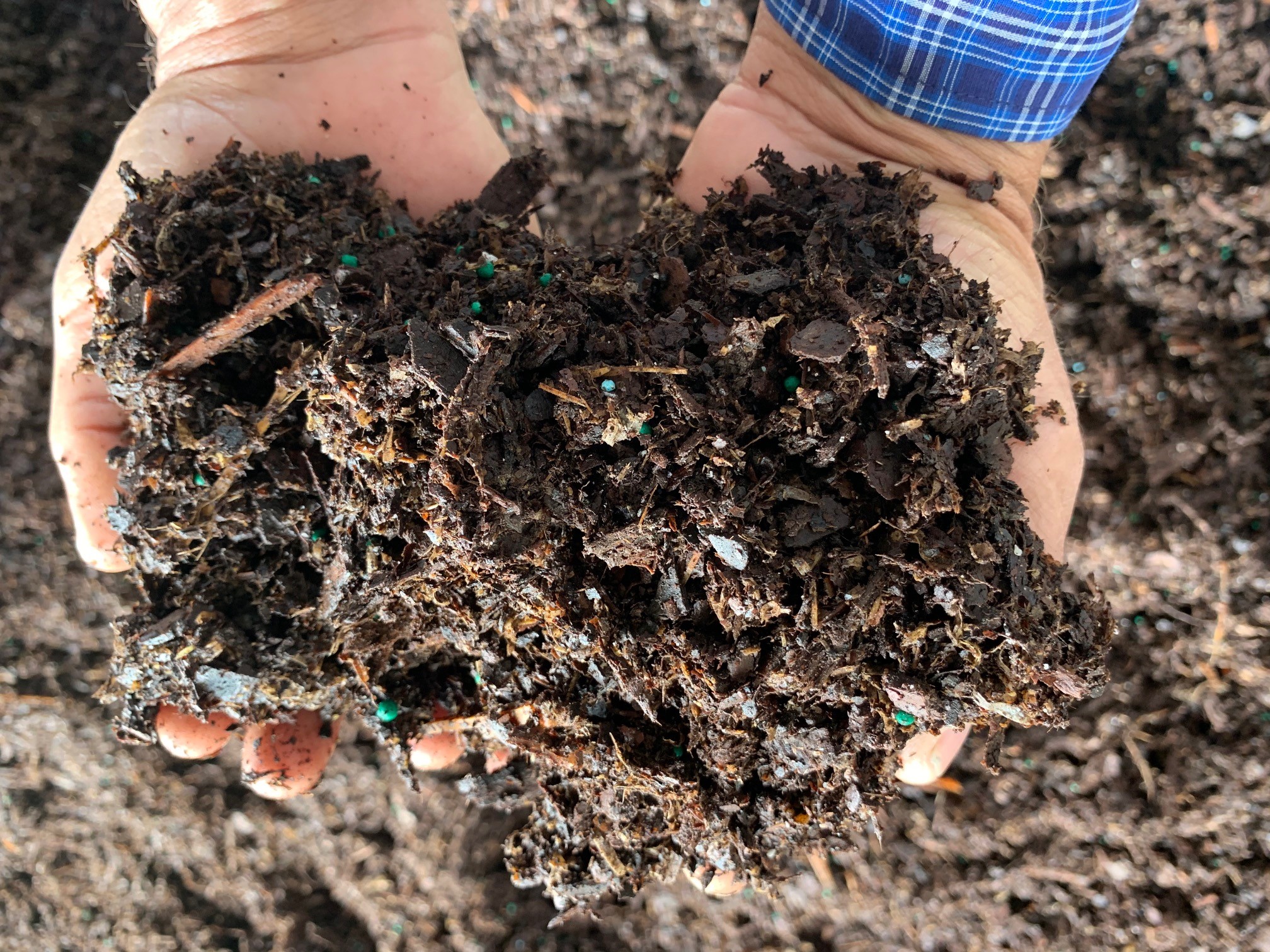 finished soil with POLYON